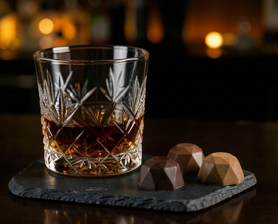 Spirits paired with Mixed Monk chocolates